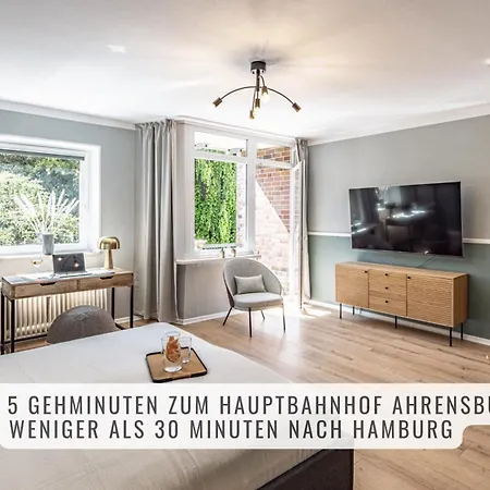 Have-a-nice-stay - Nahe Bahnhof - 20 Minuten Nach Hamburg - Trotzdem Ruhig Gelegen - 6 Minuten Zu Fuss Ins Zentrum - Modern Eingerichtet Apartment Ahrensburg
